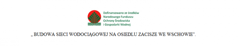Logo projekt WFOSIGW kanalizacja na os. Zacisze we Wschowie